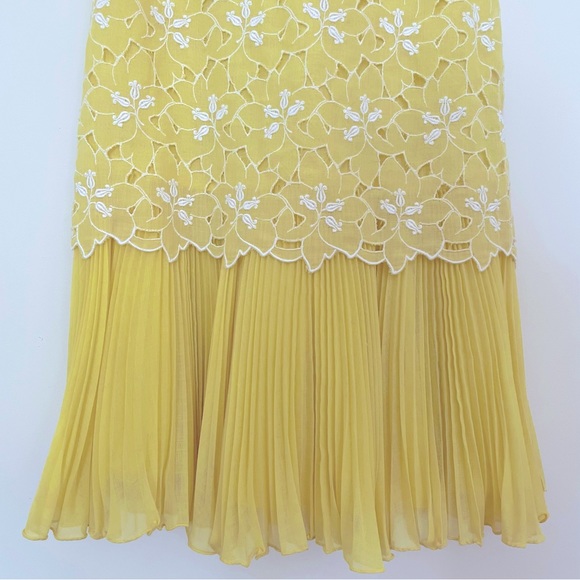 Stunning Yellow 60s Vintage Dress By Miss Elliette - Picture 2 of 4